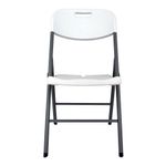 SILLA PLEGABLE TUBULAR-PLASTICO BLANCO