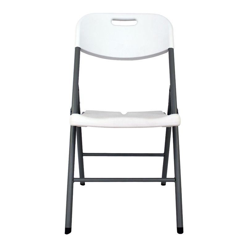 SILLA PLEGABLE TUBULAR-PLASTICO BLANCO