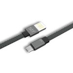 CABLE USB A MICRO USB 1M NEGRO/GRIS CARGA ULTRA RAPIDA