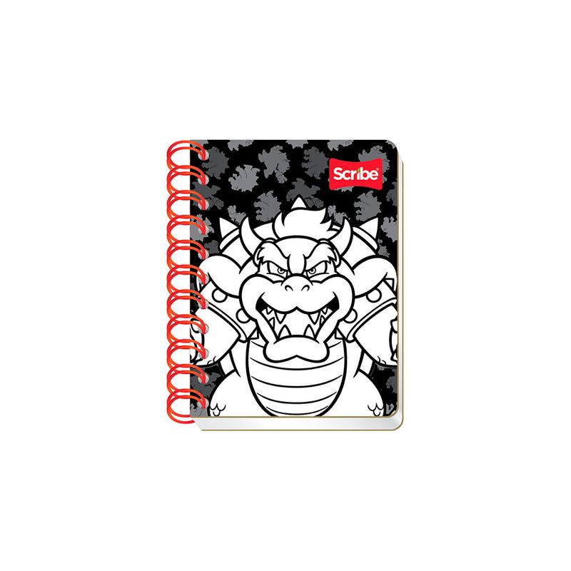 LIBRETA ESPIRAL POCKET 80H RAYAS SUPER MARIO