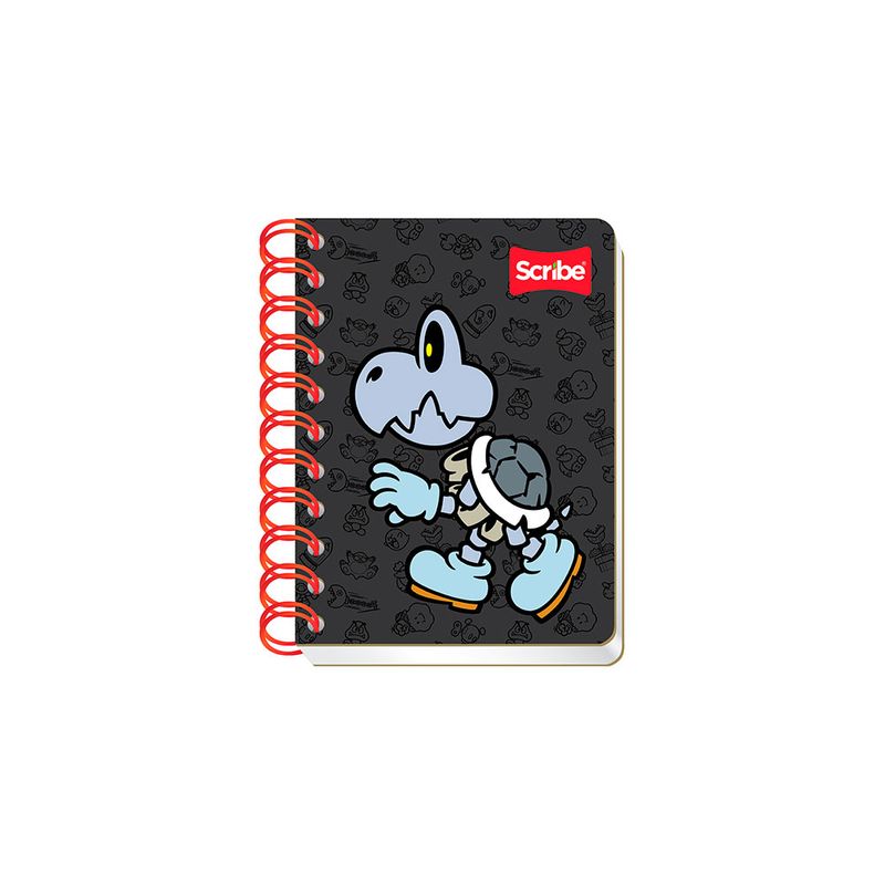 LIBRETA ESPIRAL POCKET 80H RAYAS SUPER MARIO