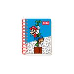 LIBRETA ESPIRAL POCKET 80H RAYAS SUPER MARIO