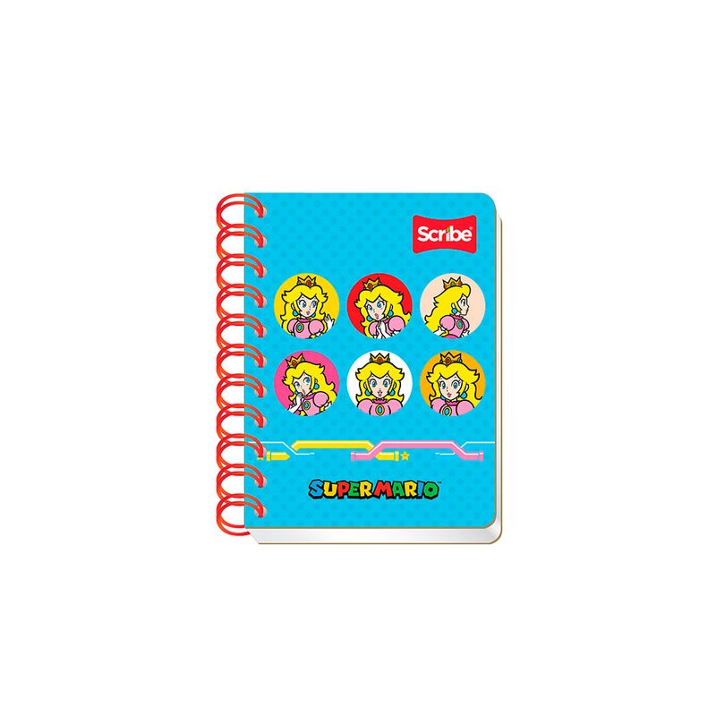LIBRETA ESPIRAL POCKET 80H RAYAS SUPER MARIO