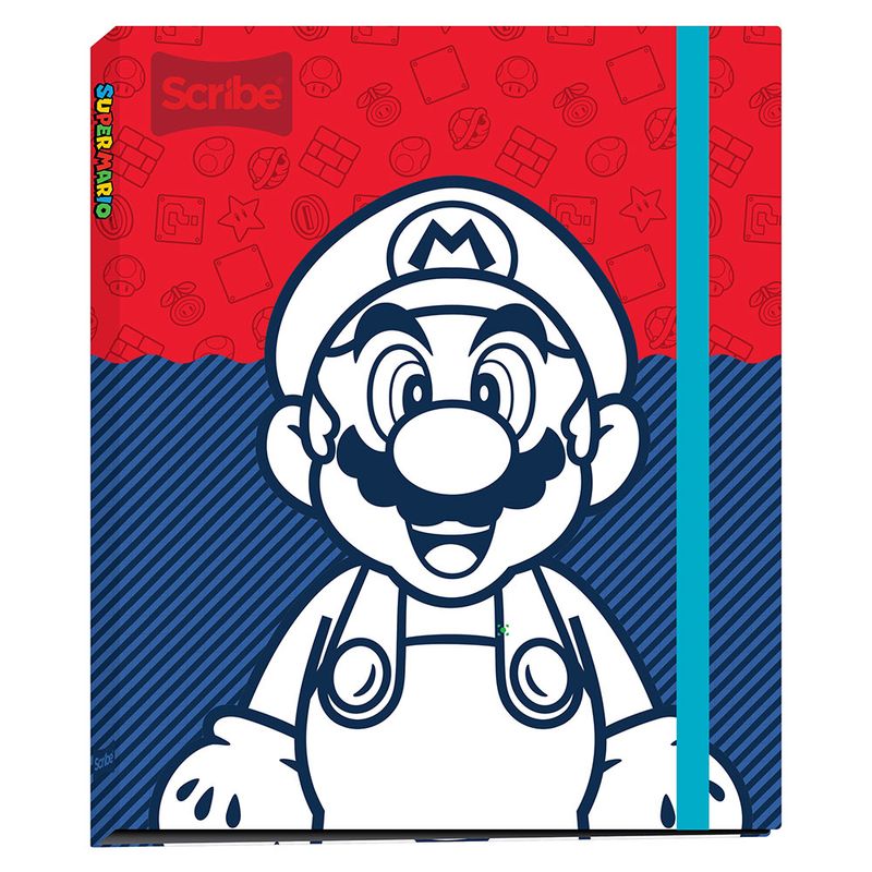 CARPETA CARTA 3ARG PASTA DURA SUPER MARIO