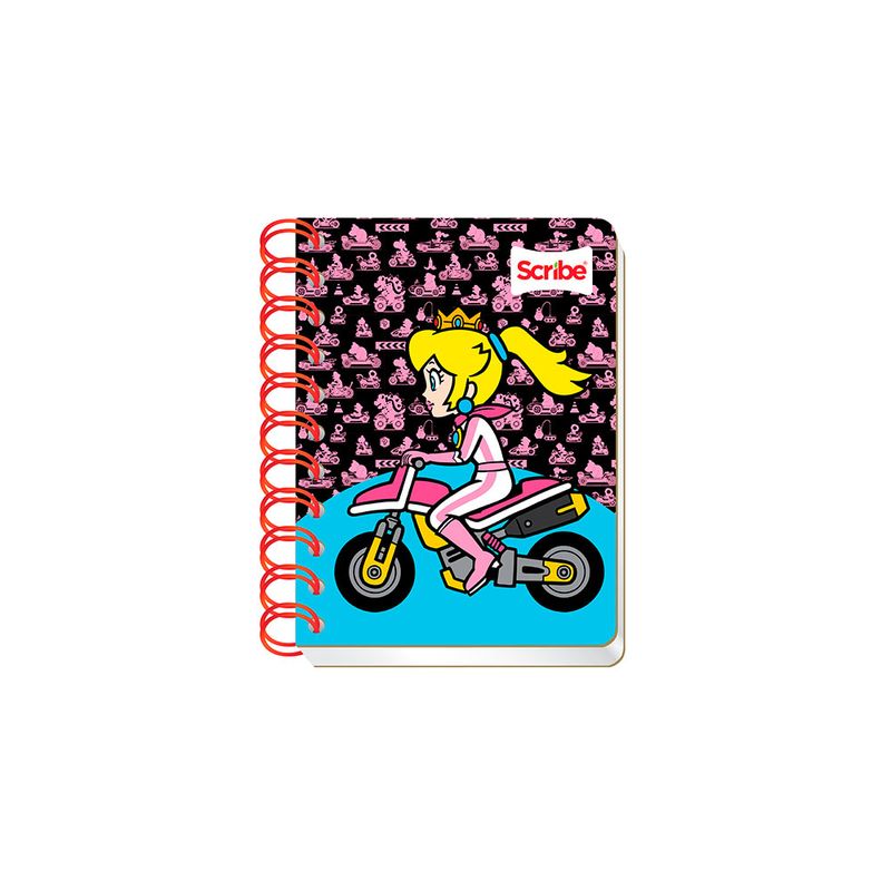 LIBRETA ESPIRAL POCKET 80H RAYAS SUPER MARIO