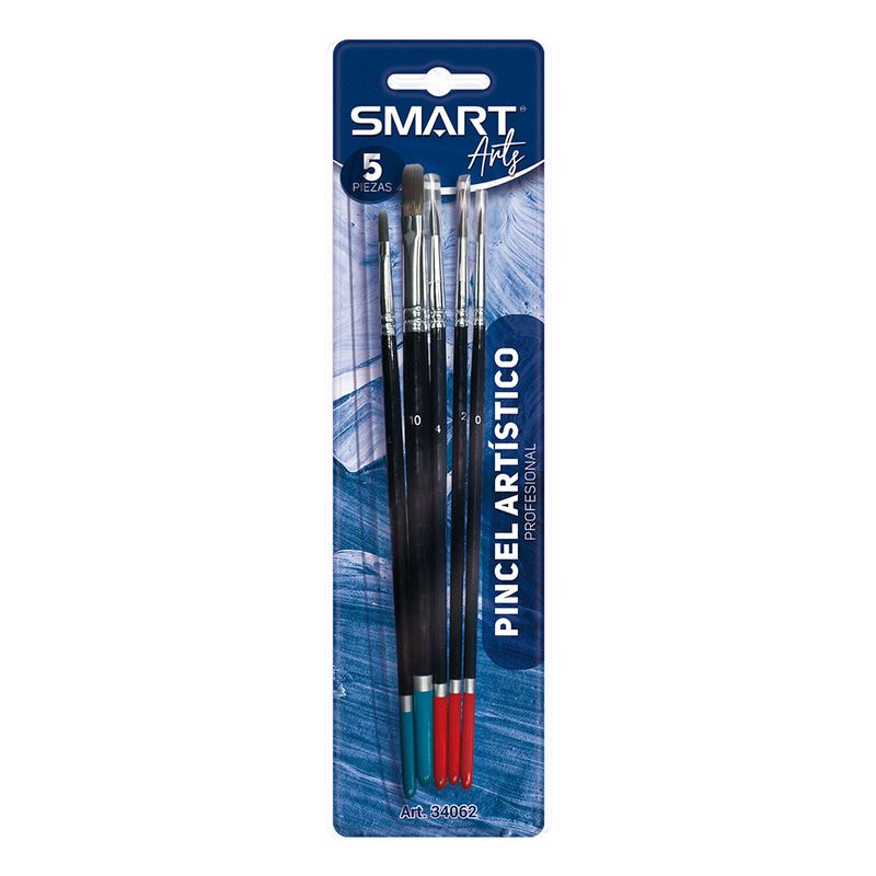 JUEGO DE PINCELES PROFESIONAL ARTISTICO BLT C/5 SMART