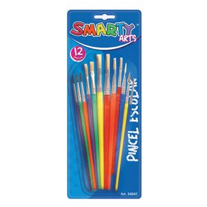 Pincel De Plastico Escolar Blt C/12 Smarty 34041