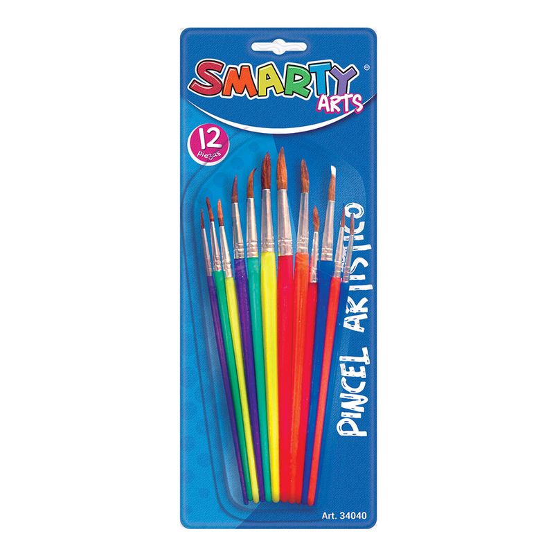 PINCEL DE PLASTICO ARTISTICO BLT C/12 SMARTY