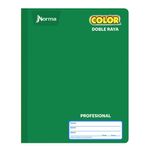 CUADERNO COSIDO PROFESIONAL 100H D/R NORMA COLOR