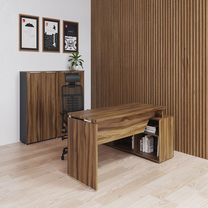 CONJUNTO ESCRITORIO DERECHO S/CREDENZA 170 x 160