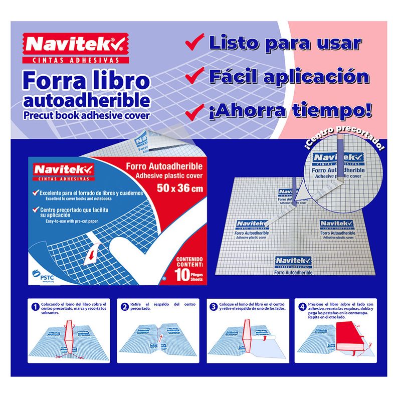 MICA ADHESIVA PRE CORTADA 50 X 36 CM  C/1O PZS