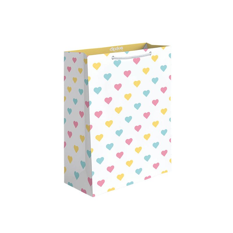 BOLSA REGALO MEDIANA COLORES PASTELES DIPAK