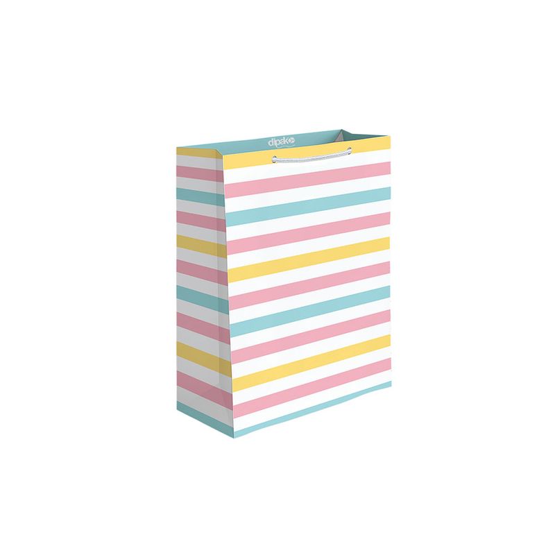 BOLSA REGALO CHICA COLORES PASTELES DIPAK