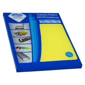 Cubierta Plastica Carta Amarillo Ray 25 Juegos 13P Zebra P-104
