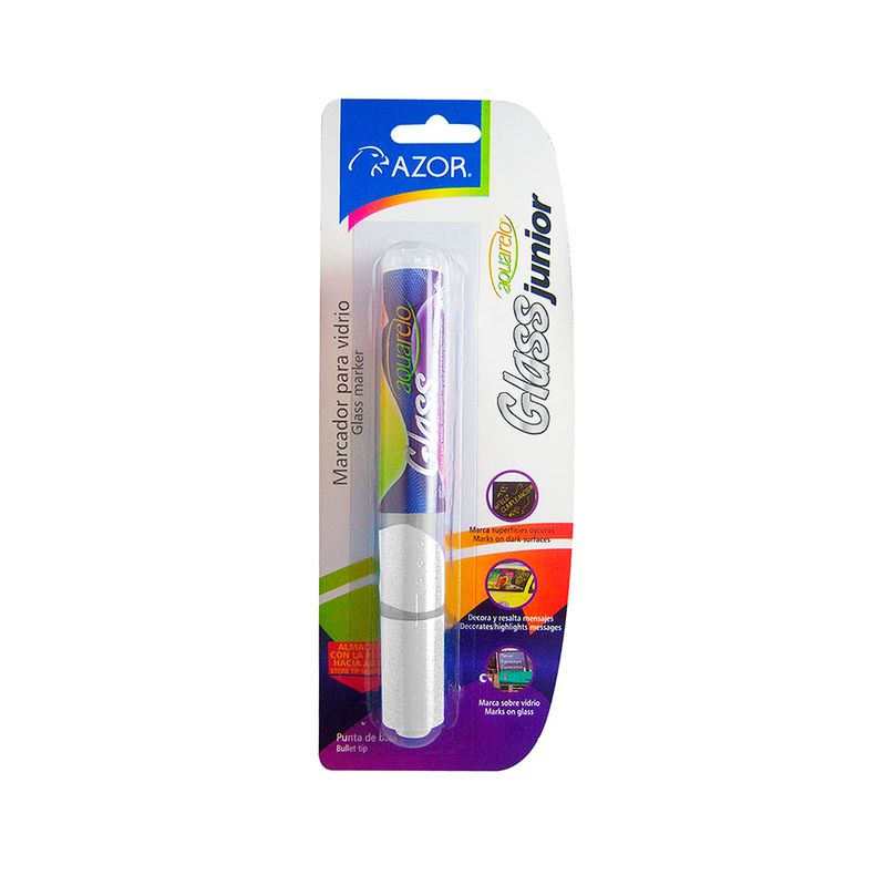 MARCADOR PARA VIDRIO BLANCO AQUARELO GLASS JR BLT