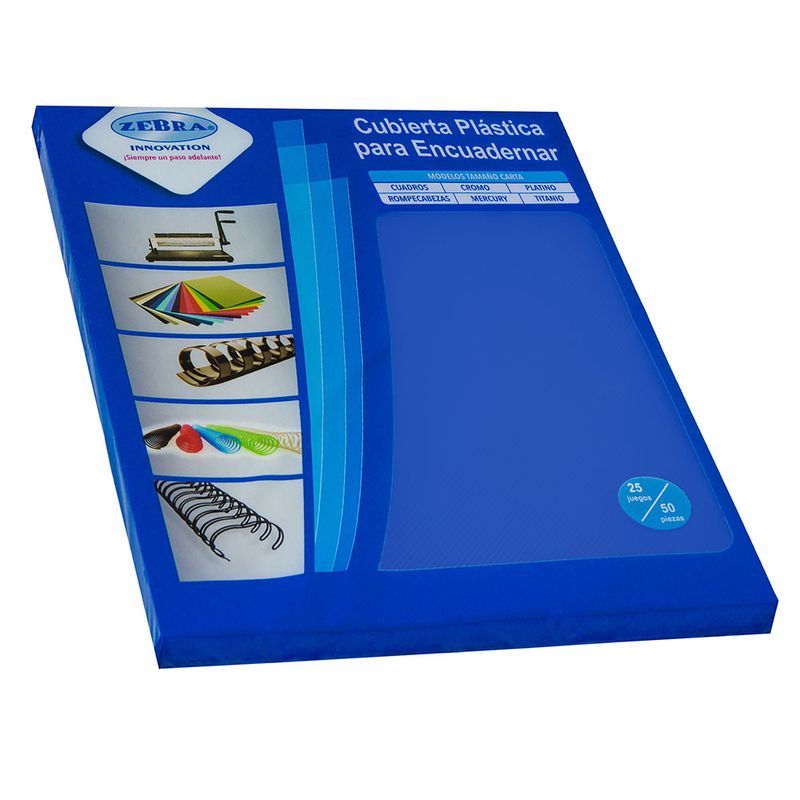 CUBIERTA PLASTICA PLATINO AZUL 25 JUEGOS ZEBRA P-101