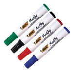 MARCADOR PARA PIZARRON CON 4 + BORRADOR BIC