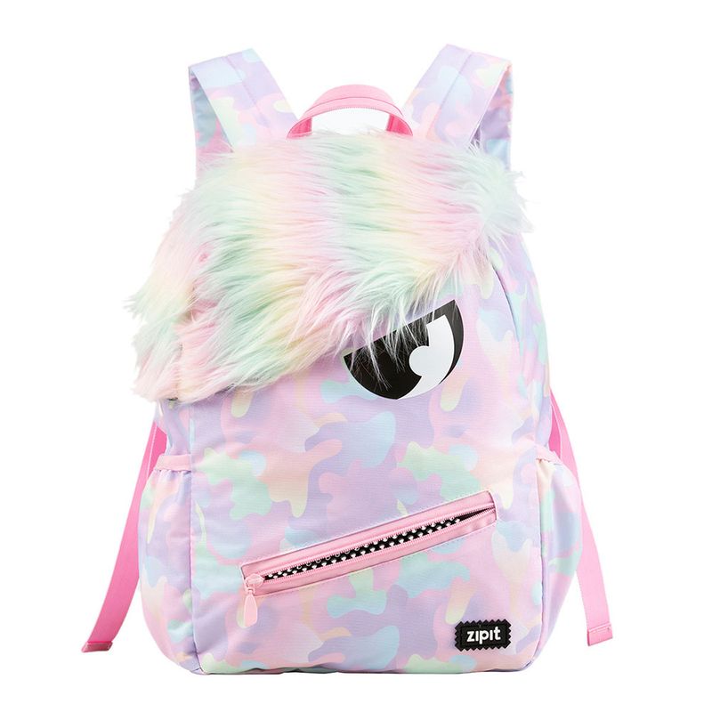 MOCHILA ZIPIT FUR CAMO ROSA PRIMARIA