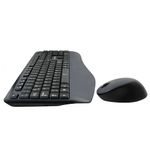 KIT TECLADO Y MOUSE INALAMBRICO RF CURVO ERGONOMICO