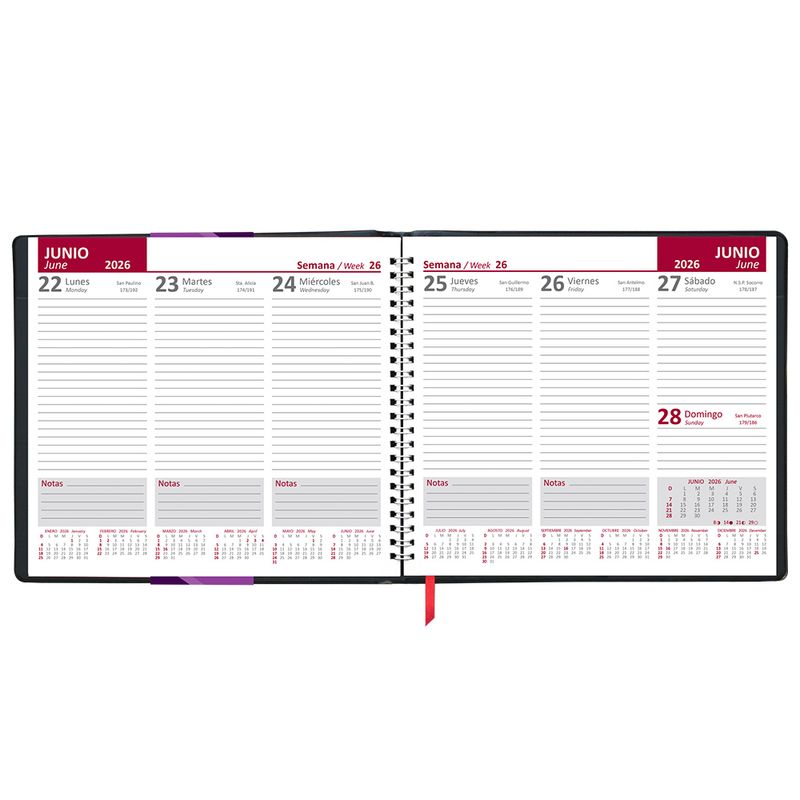 50754 - AGENDA ECONOMICA ESCRITORIO VINO