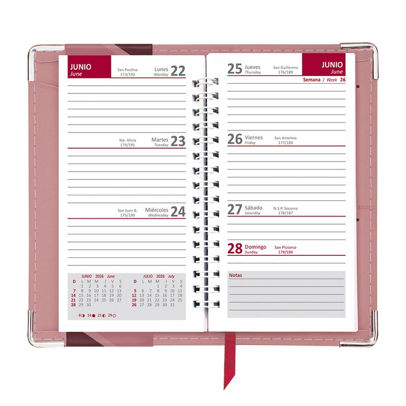 50768 - AGENDA LUJO BOLSILLO ROSA