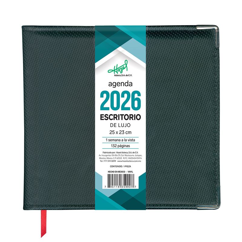 50769 - AGENDA LUJO ESCRITORIO NEGRO