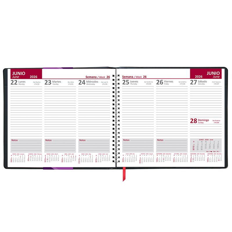 50751 - AGENDA ECONOMICA ESCRITORIO NEGRO