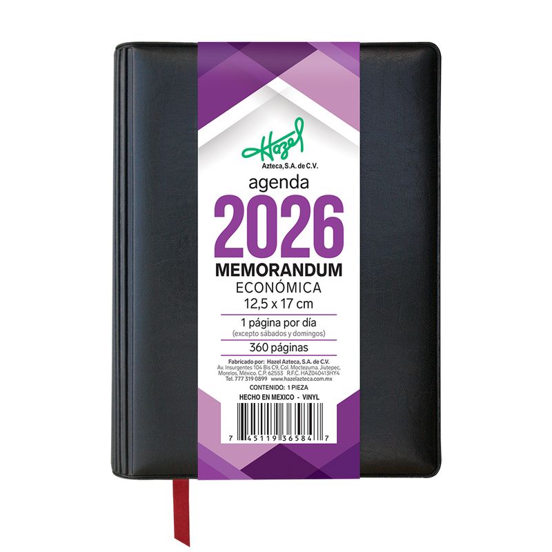 50756 - AGENDA ESPIRAL MEMORANDUM NEGRO