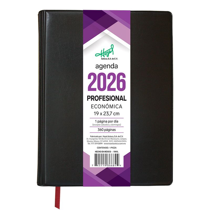 50761 - AGENDA ECONOMICA PROFESIONAL NEGRO
