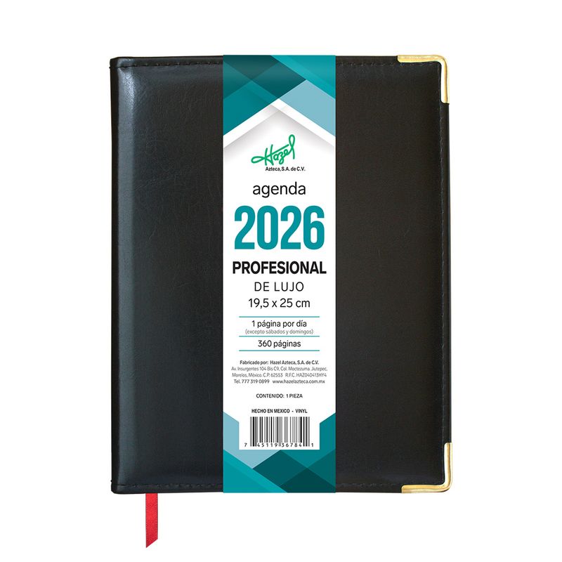 50764 - AGENDA LUJO PROFESIONAL NEGRO
