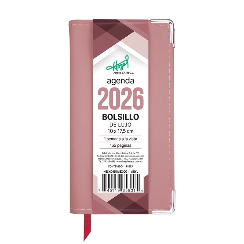 50767 - AGENDA LUJO BOLSILLO ROSA