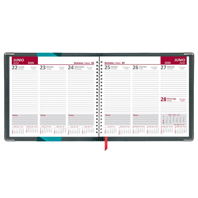 50770 - AGENDA LUJO ESCRITORIO NEGRO
