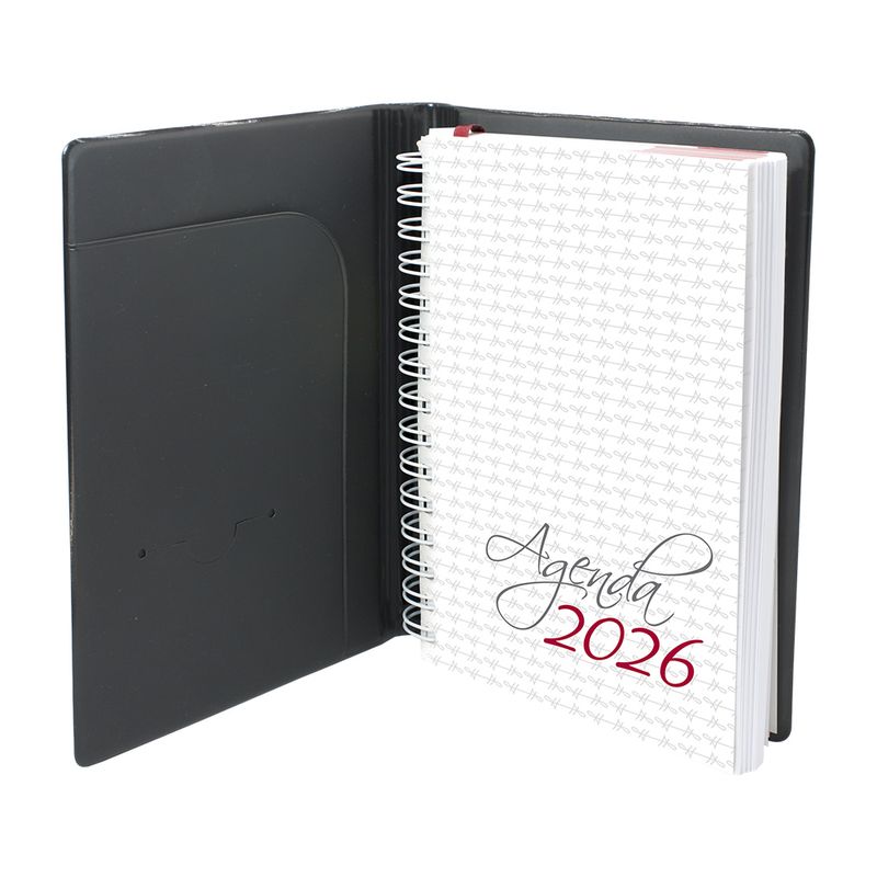 50776 - AGENDA ECONOMICA VIAJERA NEGRO JASPEADO