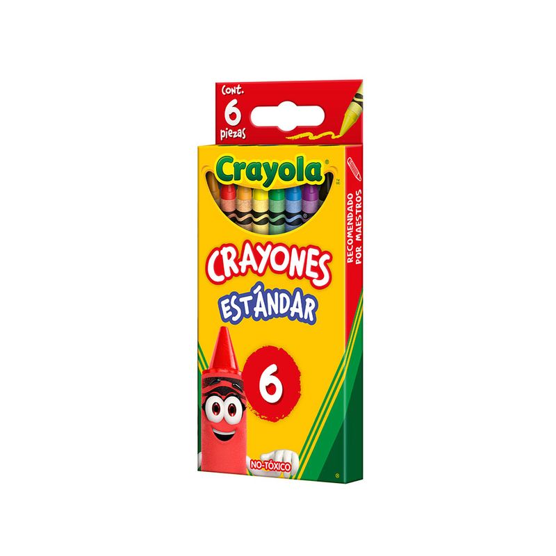 CRAYON REDONDO ESTANDAR CON 6 CRAYOLA