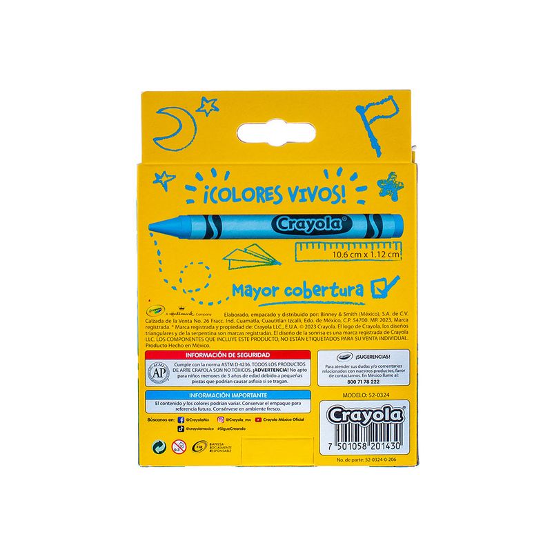 CRAYON REDONDO JUMBO CON 24 CRAYOLA