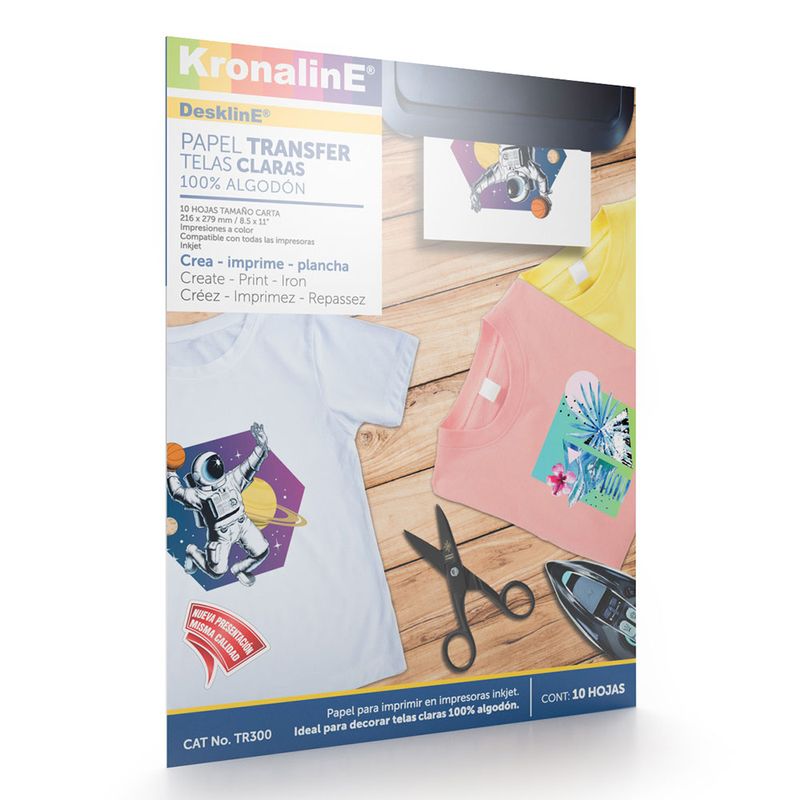 PAPEL TRANSFER CARTA PARA TELAS CLARAS C/10HJS