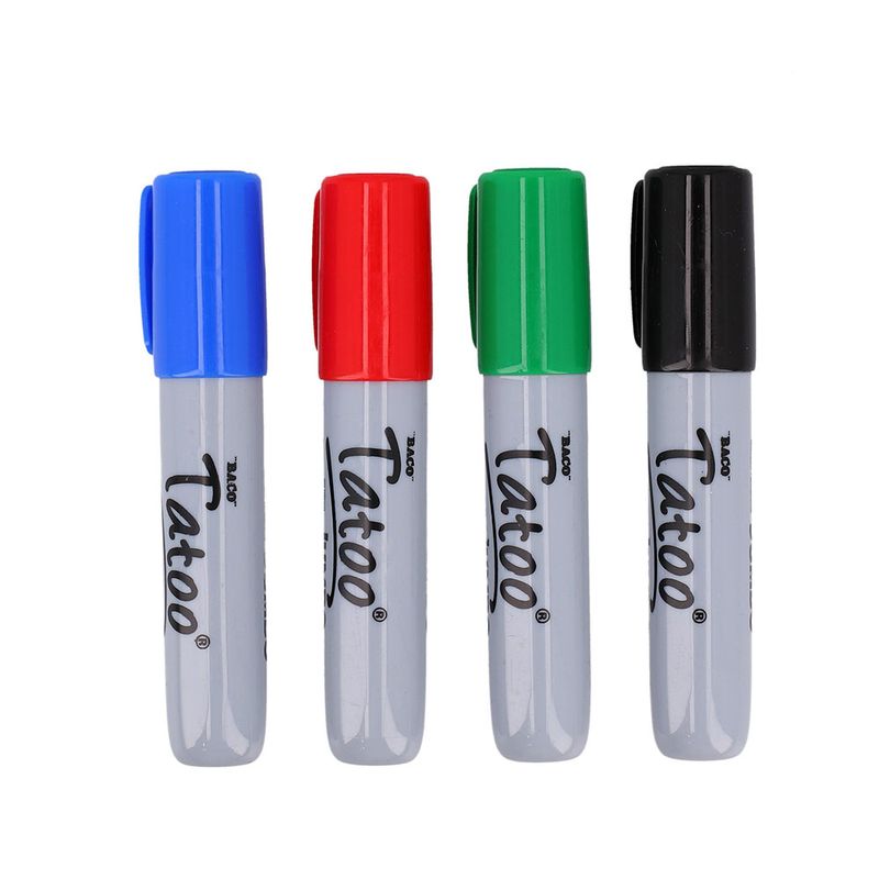 MARCADOR PERMANENTE JUMBO SURTIDO CON 4 TATOO