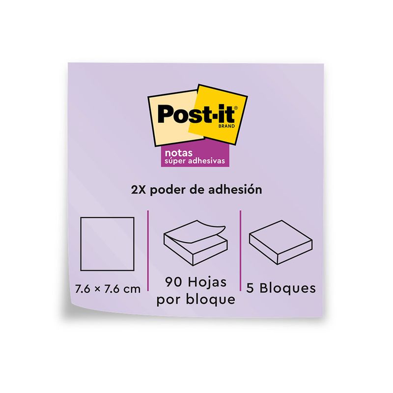 NOTAS ADHESIVAS 3X3 SUMMER JOY C/5 SOBRES C/90H