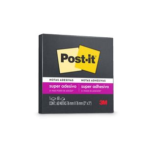 Notas Adhesivas 3X3 Negro Post It Con 60Hjs Hc000677894