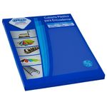 CUBIERTA PLASTICA CARTA CROMO AZUL MATE 25 JUEGOS ZEBRA C-605