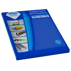 Cubierta Plastica Carta Azul Mate 25 Juegos 14P Zebra C-605