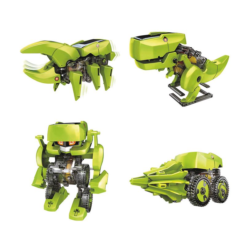 JUEGO KIT PARA ARMAR ROBOT SOLAR 4 EN 1, VERDE