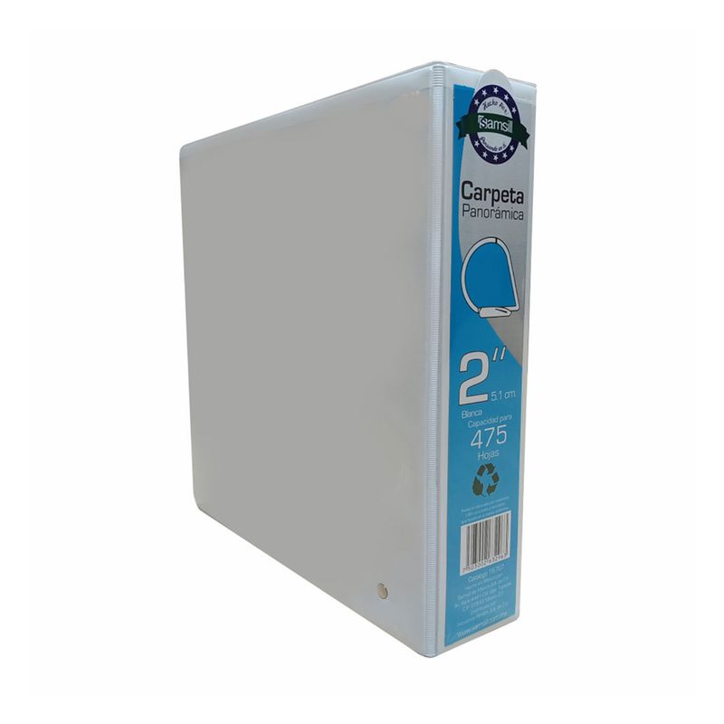 CARPETA ARILLO 2" D BLANCA CON VENTANA SAMSILL