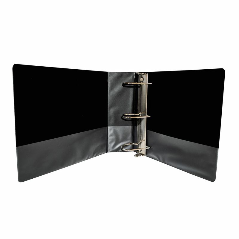 CARPETA ARILLO 4" D NEGRA CON VENTANA SAMSILL