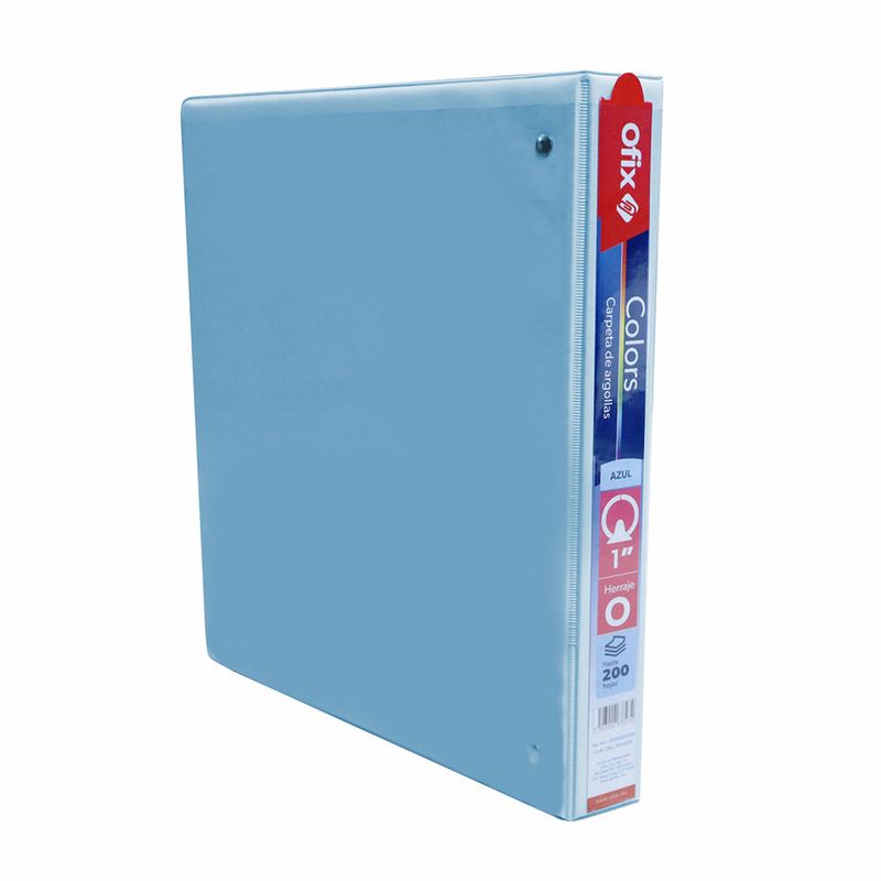 CARPETA ARILLO 1" O AZUL CL CON VENTANA OFIX