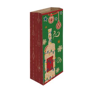Bolsa Regalo Botella Kraft Navidad 4521045924