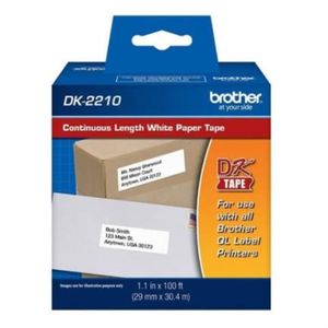 Cinta Etiquetadora Brother Dk2210 Papel Blanco Continuo 29Mmx30.4M Boccinad105