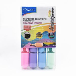 Marcador Para Vidrio Aquarelo Glass Jr Pastel C/4 Pzs 301.22426P