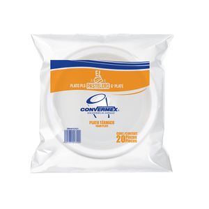 Plato Pastelero Termico Convermex No.6  Paquete Con 20 Piezas 2864321118