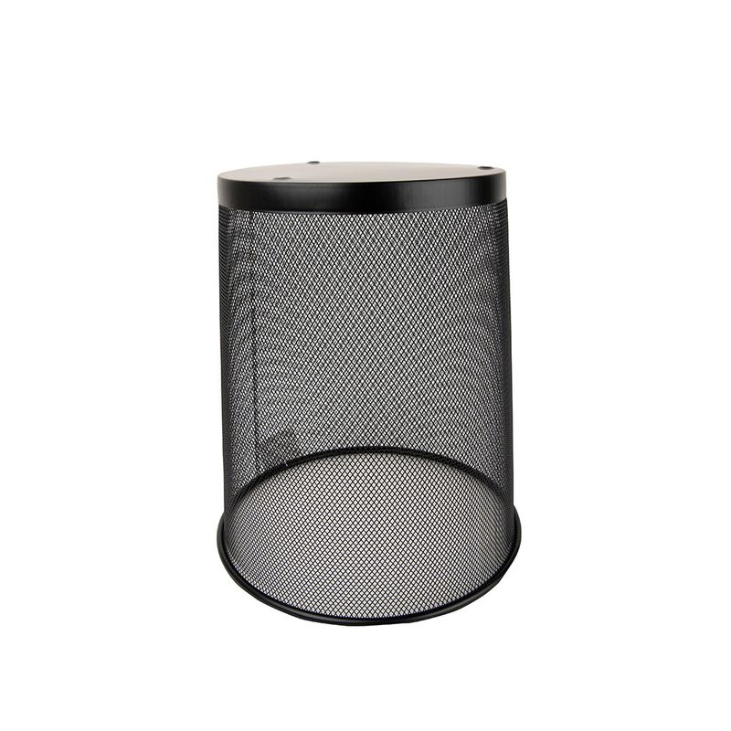 BOTE PARA BASURA 20L REDONDO MALLA NEGRO